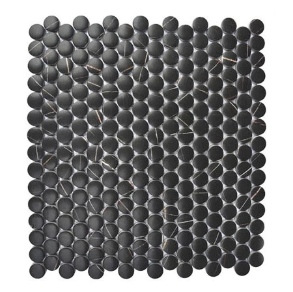 Sahara Noir Penny Round - glass tile